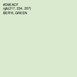 #D9EACF - Beryl Green Color Image